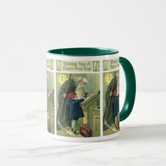 Vader Tijd wenst u een gelukkig nieuwjaar Mok (Voorkant rechts)