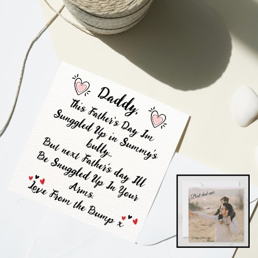 Vader-to-Be met hartelijke Vaderdag met Foto Kaart