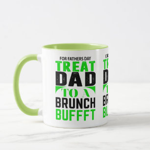 Vader trakteren op een brunchbuffet Vaderdag mok