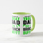 Vader trakteren op een brunchbuffet Vaderdag mok (Voorkant rechts)