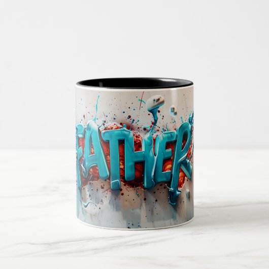 Vader Tweekleurige Koffiemok (Center)