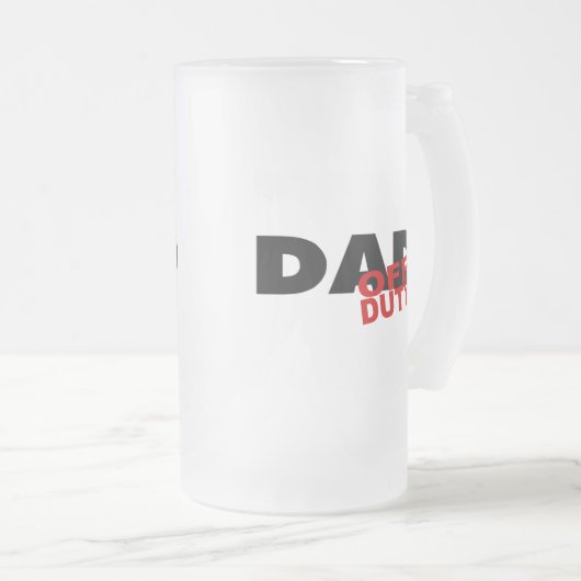 Vader uit dienst (Blk) Matglas Bierpul (Voorkant rechts)