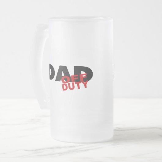 Vader uit dienst (Blk) Matglas Bierpul (Voorkant links)