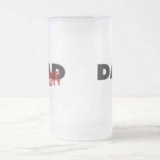 Vader uit dienst (Blk) Matglas Bierpul (Center)