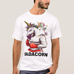 Vader vader Dadacorn Unicorn Birthday Mannen T-shirt