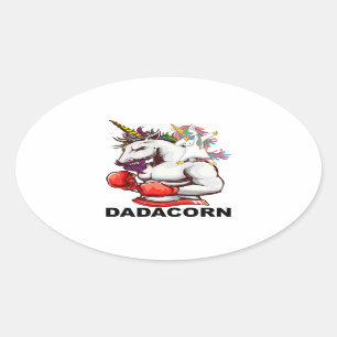 Vader vader Dadacorn Unicorn Birthday Ovale Sticker