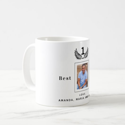 Vader vader foto zwart wit namen koffiemok (Voorkant links)