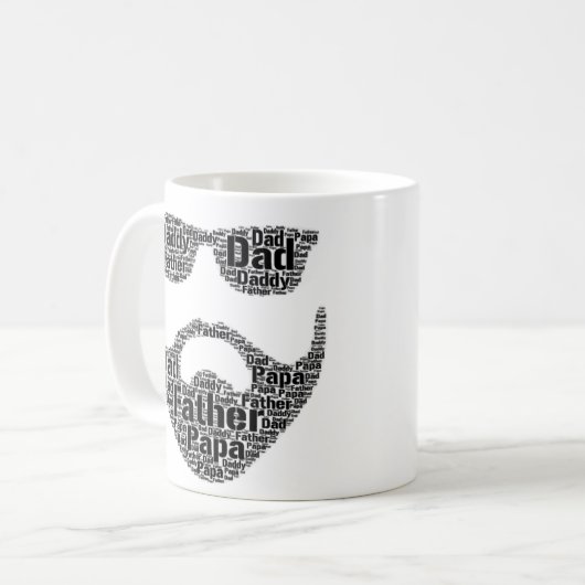 Vader vader Papa Mannen Coffee Cup Mok (Voorkant links)