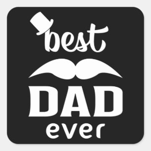 Vader vader Pappa Beste pap Vaderdag Funny Gift Vierkante Sticker