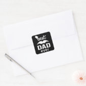 Vader vader Pappa Beste pap Vaderdag Funny Gift Vierkante Sticker (Envelop)
