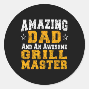 Vader Vader Rbecue Shirt BBQ Grill Master Pit Boss Ronde Sticker