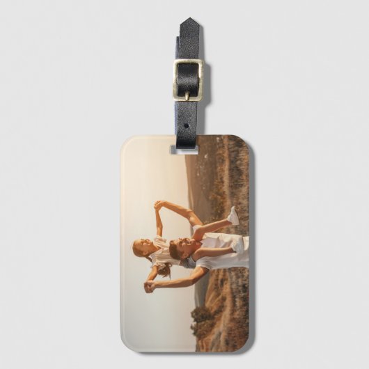 Vader vader vader volledige foto bagagelabel (Voorkant (verticaal))