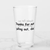 Vader vader vaders dag verjaardag grappig bier glas (Voorkant)