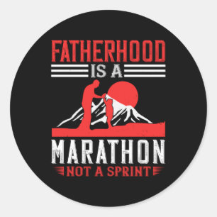 Vader - Vader zijn is een marathon Ronde Sticker