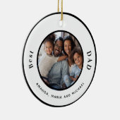 Vader vader zwart wit namen foto modern keramisch ornament (Rechts)