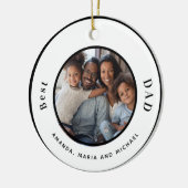 Vader vader zwart wit namen foto modern keramisch ornament (Links)