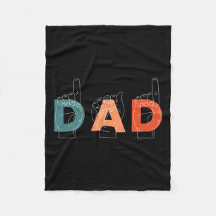 Vader Vaderdag Doof-stom Gebarentaal Fleece Deken