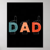 Vader Vaderdag Doof-stom Gebarentaal Poster (Voorkant)