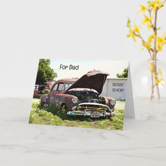 Vader Vaderdag Pap Lichaam Grappige kaart (Gele Bloem)