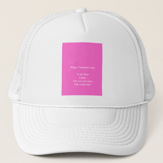 vader Valentijnsdag Trucker Pet (Voorkant)