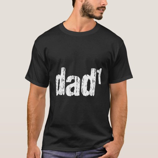 Vader van 1 Dochter Zoon Vaderdag Wiskunde T-shirt (Voorkant)