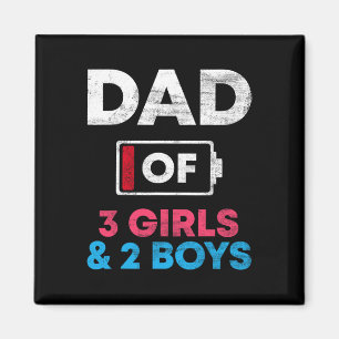 Vader van 3 meisjes en 2 jongens Ttery Low Daddy F Magneet