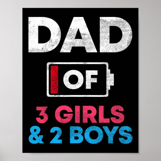 Vader van 3 meisjes en 2 jongens Ttery Low Daddy F Poster (Voorkant)