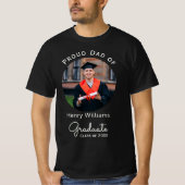 Vader van afgestudeerde moderne afstudeerdag foto t-shirt (Voorkant)