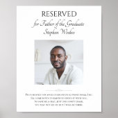 Vader van Afstuderen gedicht met foto-herdenking Poster (Voorkant)