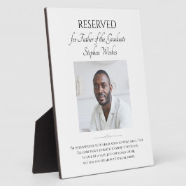 Vader van Afstuderen In Heaven Memorial met foto Fotoplaat
