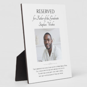 Vader van Afstuderen In Heaven Memorial met foto Fotoplaat