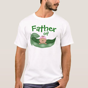 Vader van Baby Girl (donkere huid) T-shirt