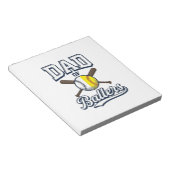 Vader van Ballers Baseball Softbal Vintage Design_ Notitieblok (Schuin)