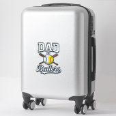 Vader van Ballers Baseball Softbal Vintage Ontwerp Sticker (Koffer)