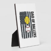 Vader van Ballers Softbal Honkbal Patriottisch Fotoplaat (Zijkant)