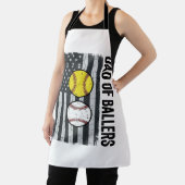 Vader van Ballers Softbal Honkbal Patriottisch Schort (Insitu)