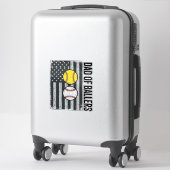 Vader van Ballers Softbal Honkbal Patriottisch Sticker (Koffer)