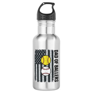 Vader van Ballers Softbal Honkbal Patriottisch Waterfles