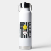 Vader van Ballers Softbal Honkbal Patriottisch Waterfles (Voorkant)