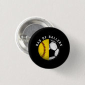 Vader van Ballers Vader Zoon Softball Soccer Playe Ronde Button 3,2 Cm (Voorkant /achterkant)
