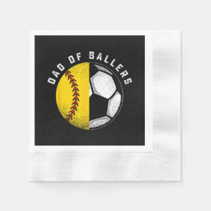 Vader van Ballers Vader Zoon Softball Soccer Playe Servet