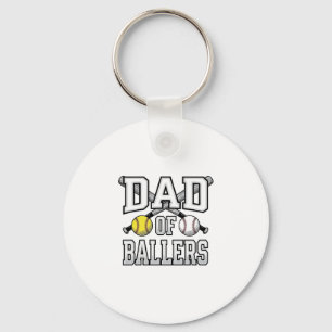 Vader Van Ballers Vintage Baseball Softbal T-shirt Sleutelhanger