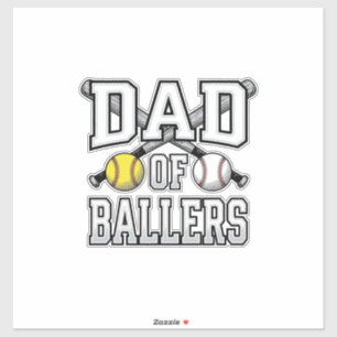 Vader Van Ballers Vintage Baseball Softbal T-shirt Sticker