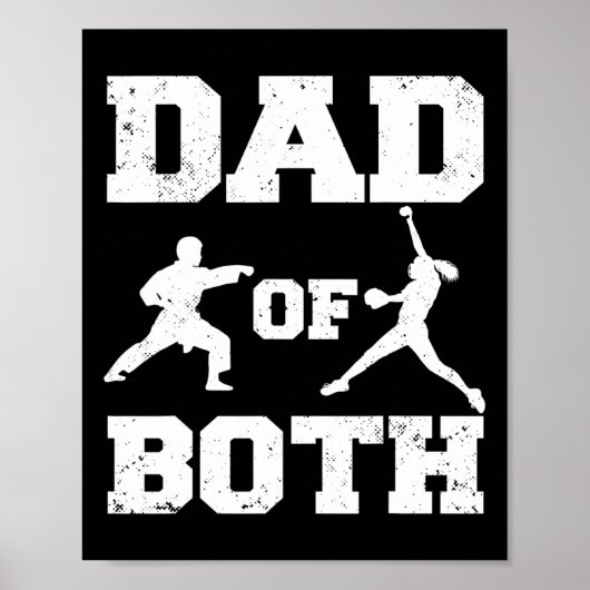 Vader van beide grappige karate softll papa poster (Voorkant)