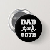 Vader van beide grappige karate voetbal vader ronde button 5,7 cm (Voorkant /achterkant)