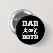 Vader Van Beide Grappige Karate Volleybal Vader  Ronde Button 5,7 Cm (Voorkant /achterkant)