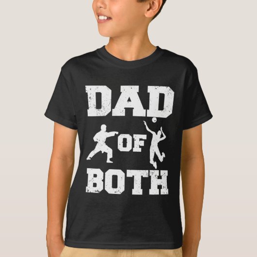 Vader van beide grappige karate volleyll vader t-shirt (Voorkant)