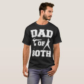 Vader Van Beide Grappige Turnen Honkbal T-shirt (Voorkant volledig)