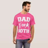 Vader van beide grappige volleybal basketbal vader t-shirt (Voorkant volledig)