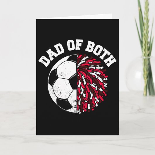 Vader van beide Voetbal Cheer Vader Grappige Sport Kaart (Voorkant)